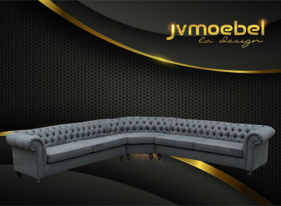 Corner sofa Sofa Design Chesterfield Couch Textile Fabric Living landscape Sets